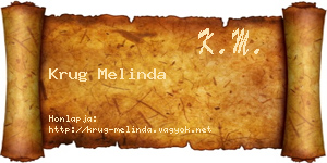 Krug Melinda névjegykártya