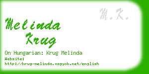 melinda krug business card